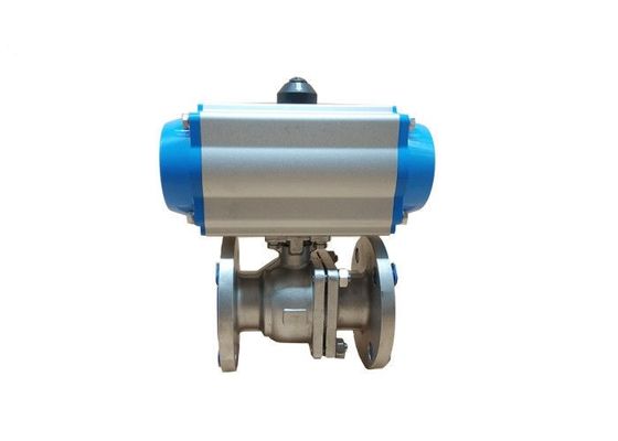 Bom preço Válvula de bola atuada pneumática portuária completa de SS316 50A on-line