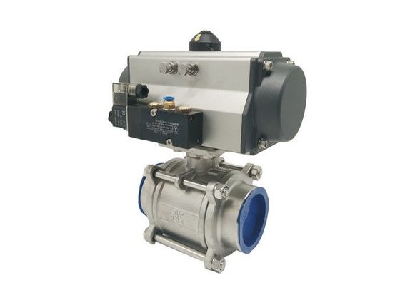 Bom preço PTFE assentam a válvula pneumática do atuador 1000WOG giratório on-line